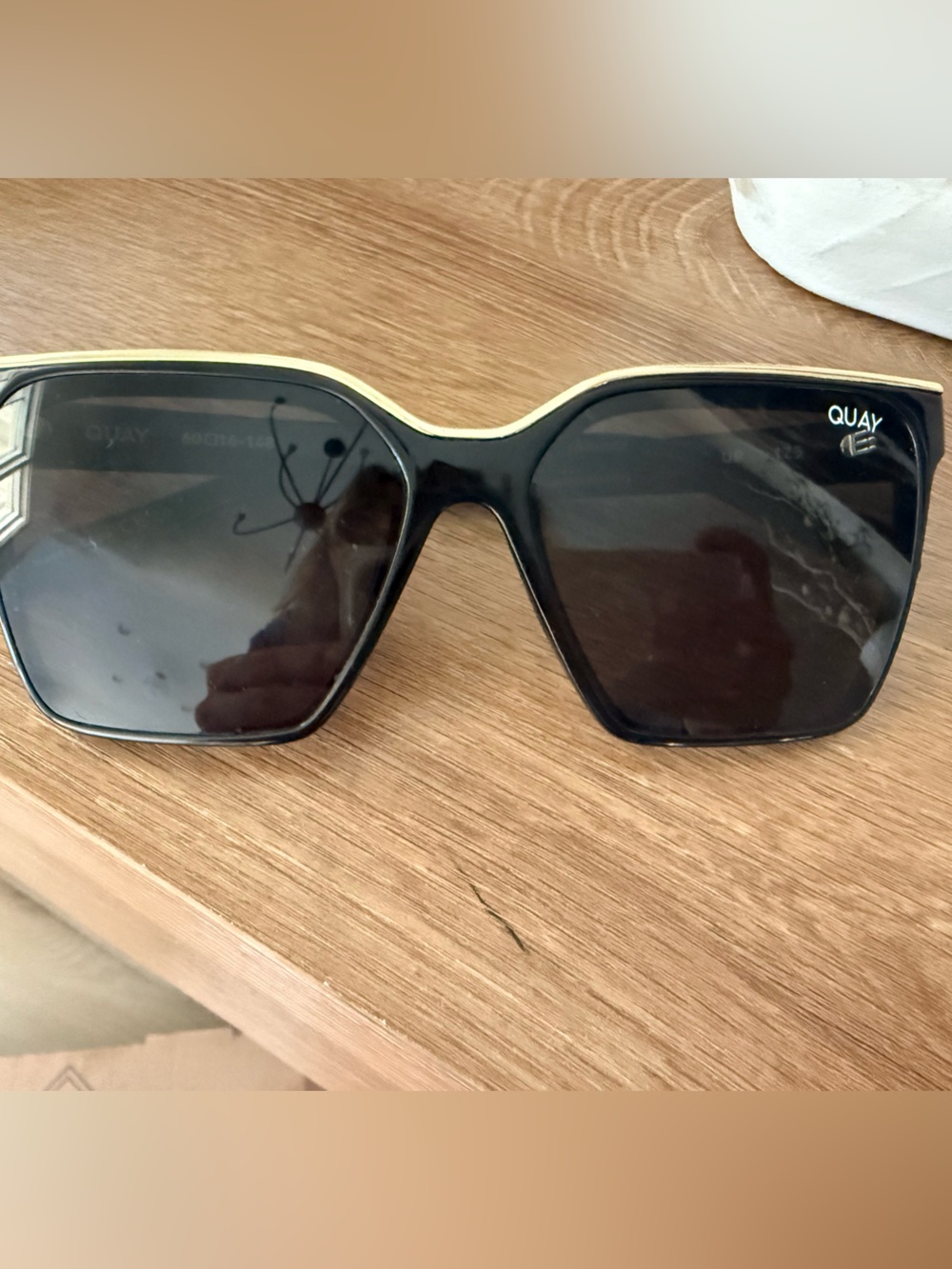Quay Level Up Australia Black Sunglasses with Gold Trim